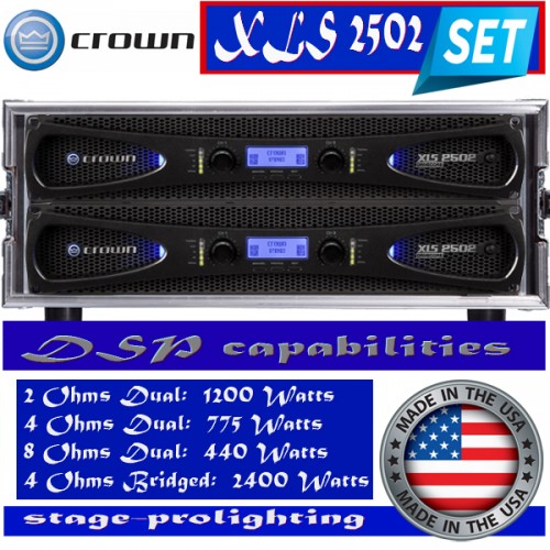 Crown XLS 2502 DSP Power amplifier SET Crown XLS 2502 DSP Power amplifier SET